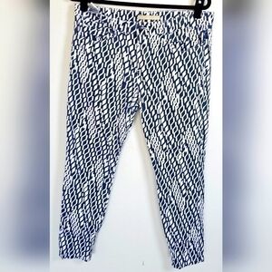 Joe's Jeans High Water Royal Diamond Blue and White W 32 EUC
